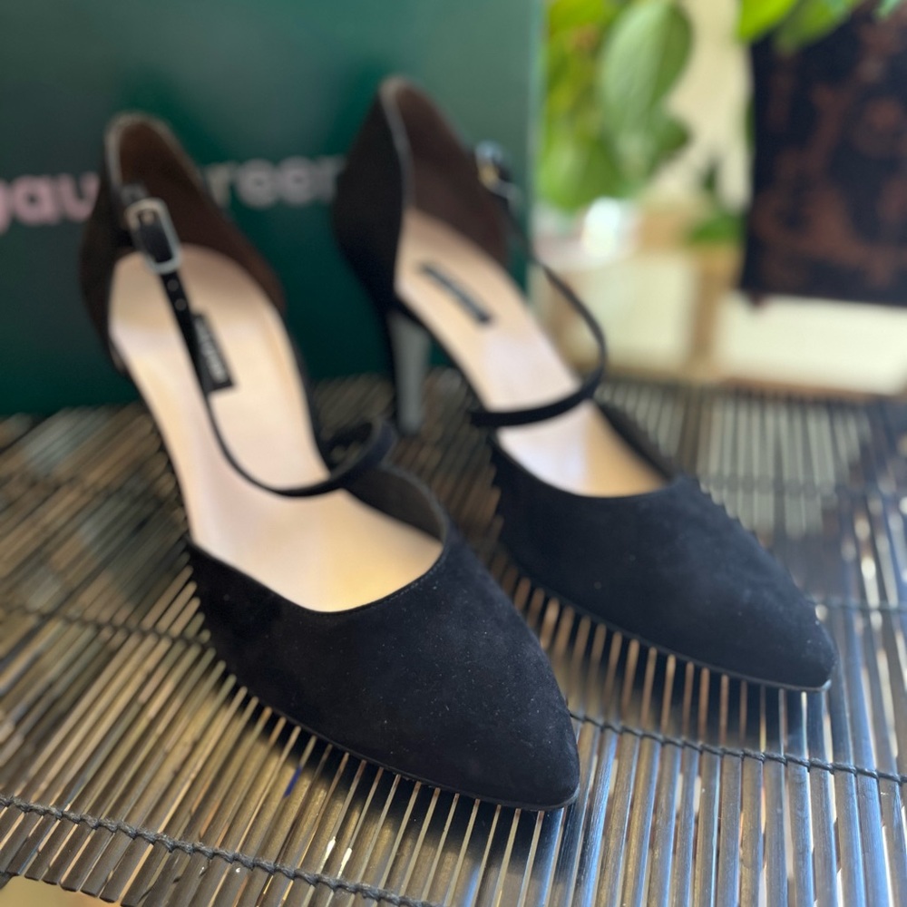 Paul Green Elegant Black Suede Leather Women's Pump, Size 8.5